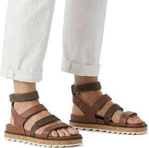 Sorel Brown and Tan Women's Sandals